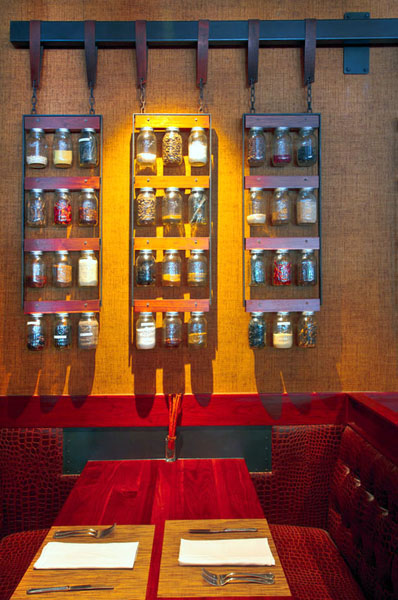 Norman 180 hanging spice racks as wall