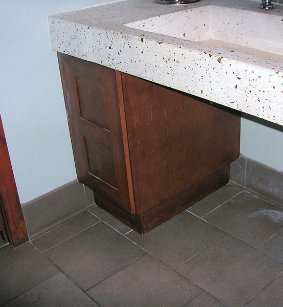 Sink built in to stone top